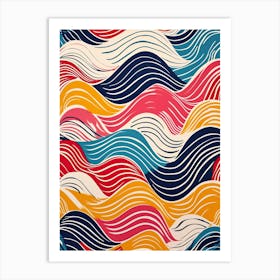 Abstract Wave Pattern, Matisse style 1 Art Print