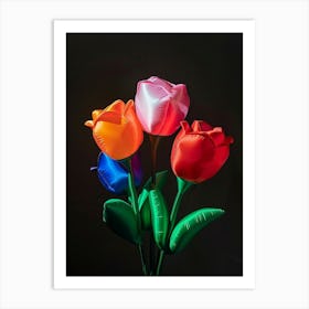 Bright Inflatable Flowers Rose 6 Art Print