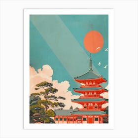 Japanese Palace In Tokyo Japan Mid Century Modern 5 Art Print