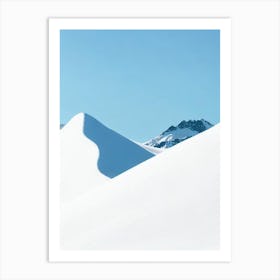 Nassfeld, Austria Minimal Skiing Poster Art Print