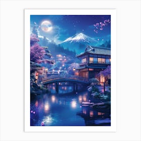 Asian Landscape Wallpaper Art Print