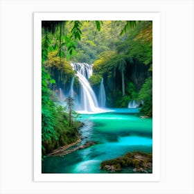 Kawasan Falls, Philippines Realistic Photograph (3) Art Print