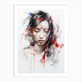 Thoughtful Moods Watercolor Art Print