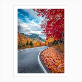 Autumn Road In The Mountains 1 Art Print