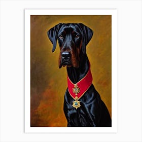 Bloodhound 2 Renaissance Portrait Oil Painting Art Print