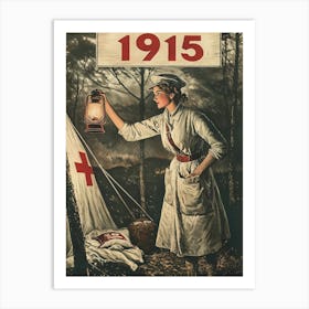 Aihrgdesign A Vintage Poster Promoting Red Cross Relief Effor 9f1b736d 9239 47d2 8f19 Bf0ff4c3d0fd 2 Art Print