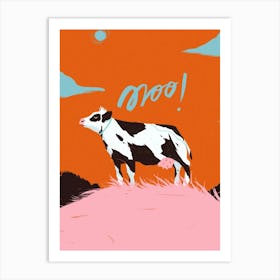 Mooo! Pop Art Cow Art Print