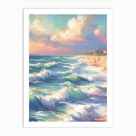 Sunset At The Beach Art Print