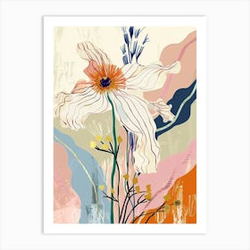 Colourful Flower Illustration Cosmos 3 Art Print