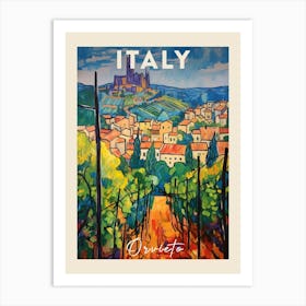 Orvieto Italy 1 Fauvist Painting Travel Poster Art Print