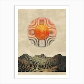 Sunset In The Mountains 9 Art Print