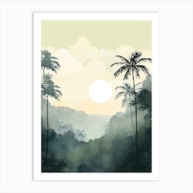 Watercolour Of El Yunque National Forest   Puerto Rico Usa 0 Art Print