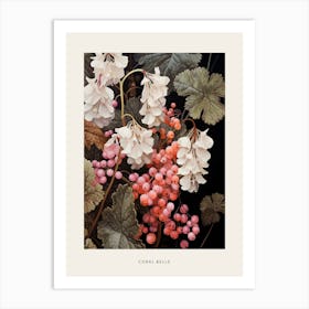 Flower Illustration Coral Bells 4 Poster Art Print