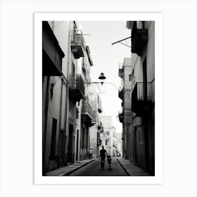 Cagliari, Italy, Mediterranean Black And White Photography Analogue 1 Art Print