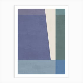 Abstract Shapes - blue 02 Art Print