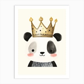 Little Panda 4 Wearing A Crown Art Print