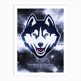 Uconn Huskies Art Print