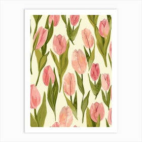 Pink Tulips 3 Art Print