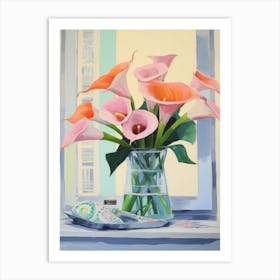 A Vase With Calla Lily, Flower Bouquet 2 Art Print