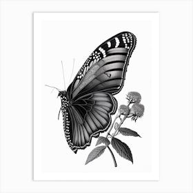 Black Swallowtail Butterfly Andy Warhol Inspired 2 Art Print