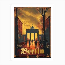 Berlin, Germany Vintage Travel Poster Art Print