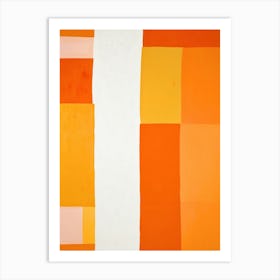 Orange And White Art Print