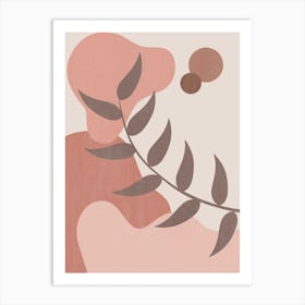 Calming Abstract Painting in Warm Terracotta Tones 2 Art Print