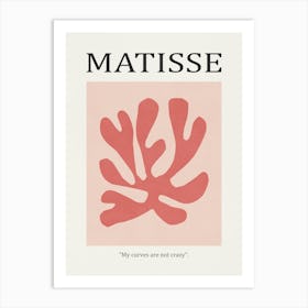 Inspired by Matisse - Red Flower 03 Art Print