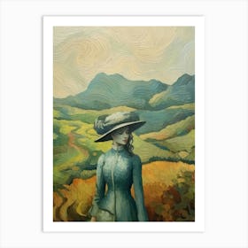 Woman In The Field Art Print