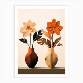 Vases With Flowers 1 Art Print