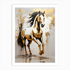 Gold Horse 10 Art Print