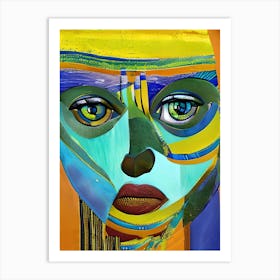 Abstract Of A Woman'S Face Art Print