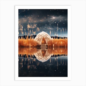 Cosmic yurt in a cosmic field 2 Art Print