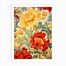 Floral Wallpaper 392 Art Print