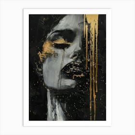 Gold And Black 65 Art Print