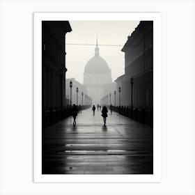 Turin, Italy,  Black And White Analogue Photography  3 Art Print