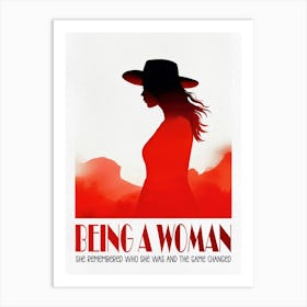 Woman in Red Art Print