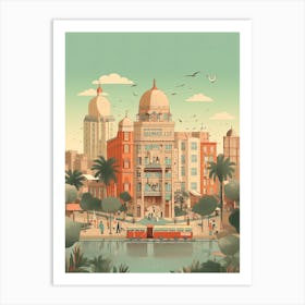 Cairo Egypt Travel Illustration 1 Art Print