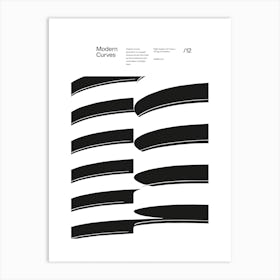Modern Curves 12, Modern Architecture Design Poster, minimalist interior wall decor Art Print