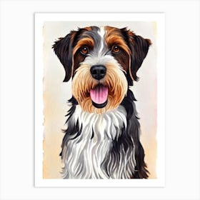 Wirehaired Pointing Griffon 3 Watercolour Dog Art Print