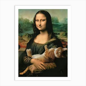 Mona Cat Art Print