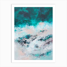 Bluegreen Ocean Abstract Painting Art Print