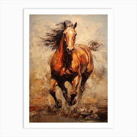 A Horse Painting In The Style Of Palette Knife Painting 2 Art Print