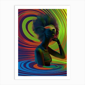 Trippy , Psychedelic artwork. "Waking Up" Art Print