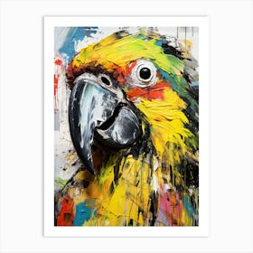 Neo-Expressionist Soars: Parrots in Basquiat's style Art Print