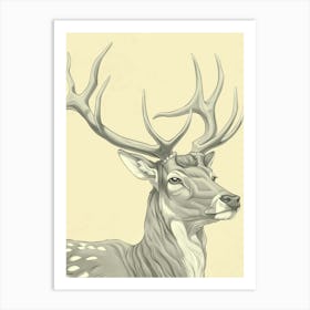 Deer Head 22 Art Print