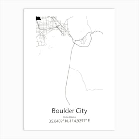 Boulder,United States Minimalist Map Art Print