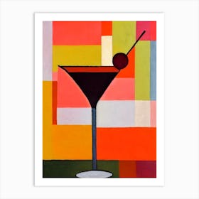 Espresso MCocktail Poster artini Paul Klee Inspired Abstract Cocktail Poster Art Print