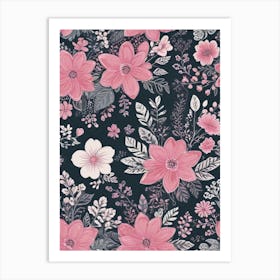 Pink Flowers 11 Art Print