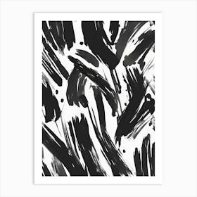 Abstract Painting black Art Print